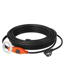 Uimoso Pipe Heating Cable 60FT 7W/FT Heat Tape for Pipes w/ Built-in Thermostat