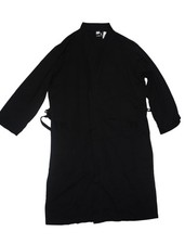 U2SKIIN Robe Mens 2XL Black Jersey Belted Long Sleeve Bathrobe Lounge Pockets