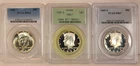 Group of 3 Certified 40% 1966/1968/1969 Kennedy Halves - BU/Proof !!