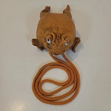 Ugly Frog Toad Coin Purse Side Pouch With Strap Weird Familiar Odd Creepy Witchy