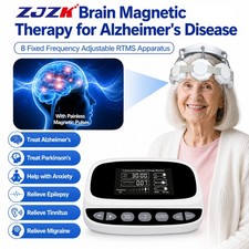 Transcranial Magnetic Brain Therapy Device for Anxiety and Sleep Disorders Home