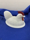 Vintage Westmoreland Milk Glass Hens on Nest  Top Only