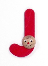 Wooden Decoration Wooden Letter J 35x18x70mm New Toy Alphabet Learning