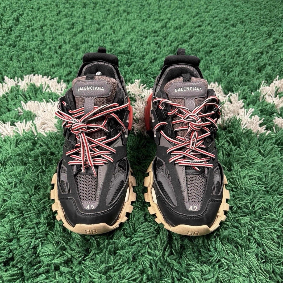 Size 9 - Balenciaga Track Sneaker Black Red - Super Clean (42) | eBay