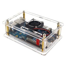 Acrylic Enclosure Clear Protective Shell Cover With Cooling Fan for Orange Pi 5