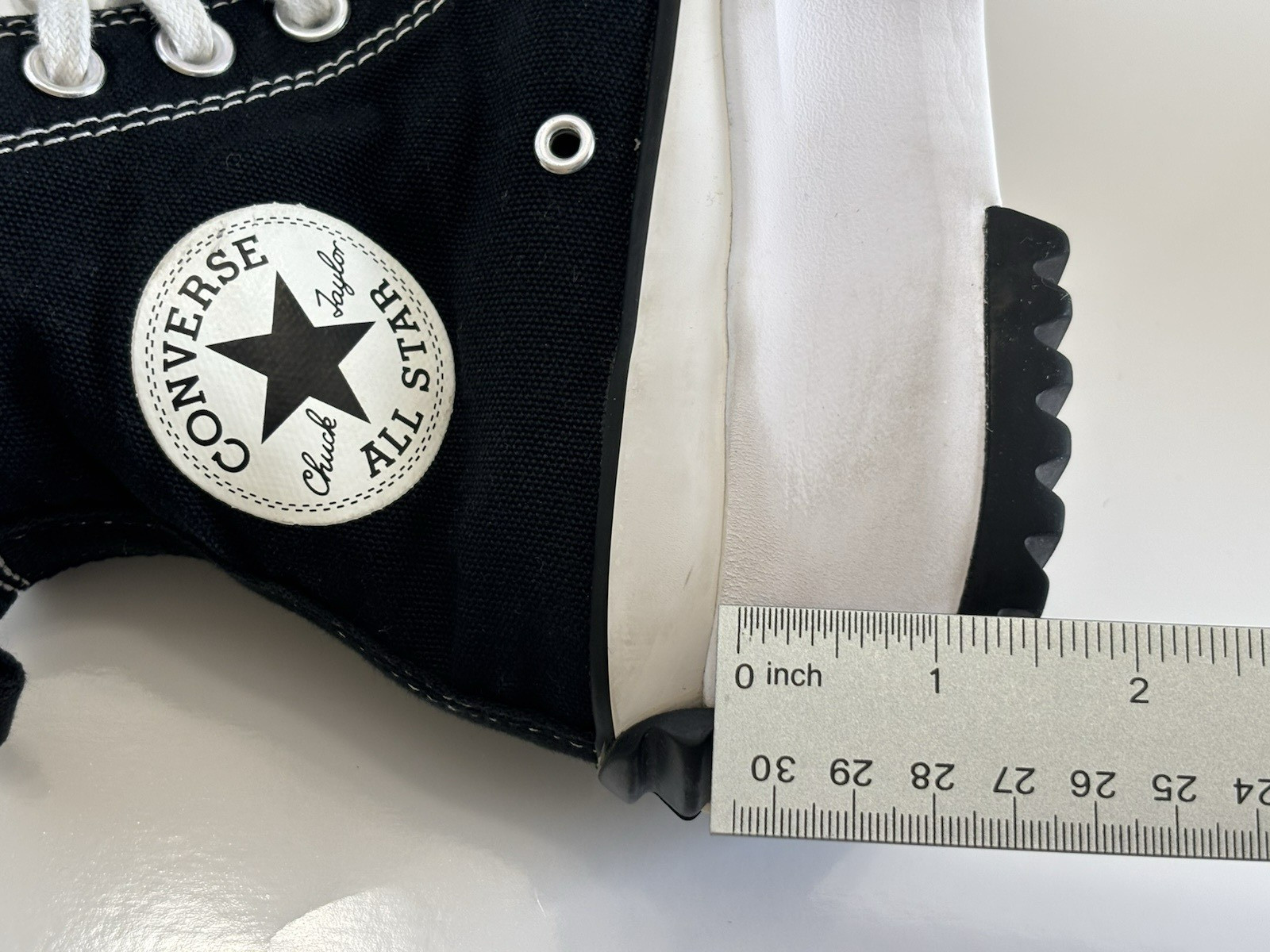 Converse Run Star Hike Women's 8 Black White Chunky Platform High Top Sneakers thumbnail 12