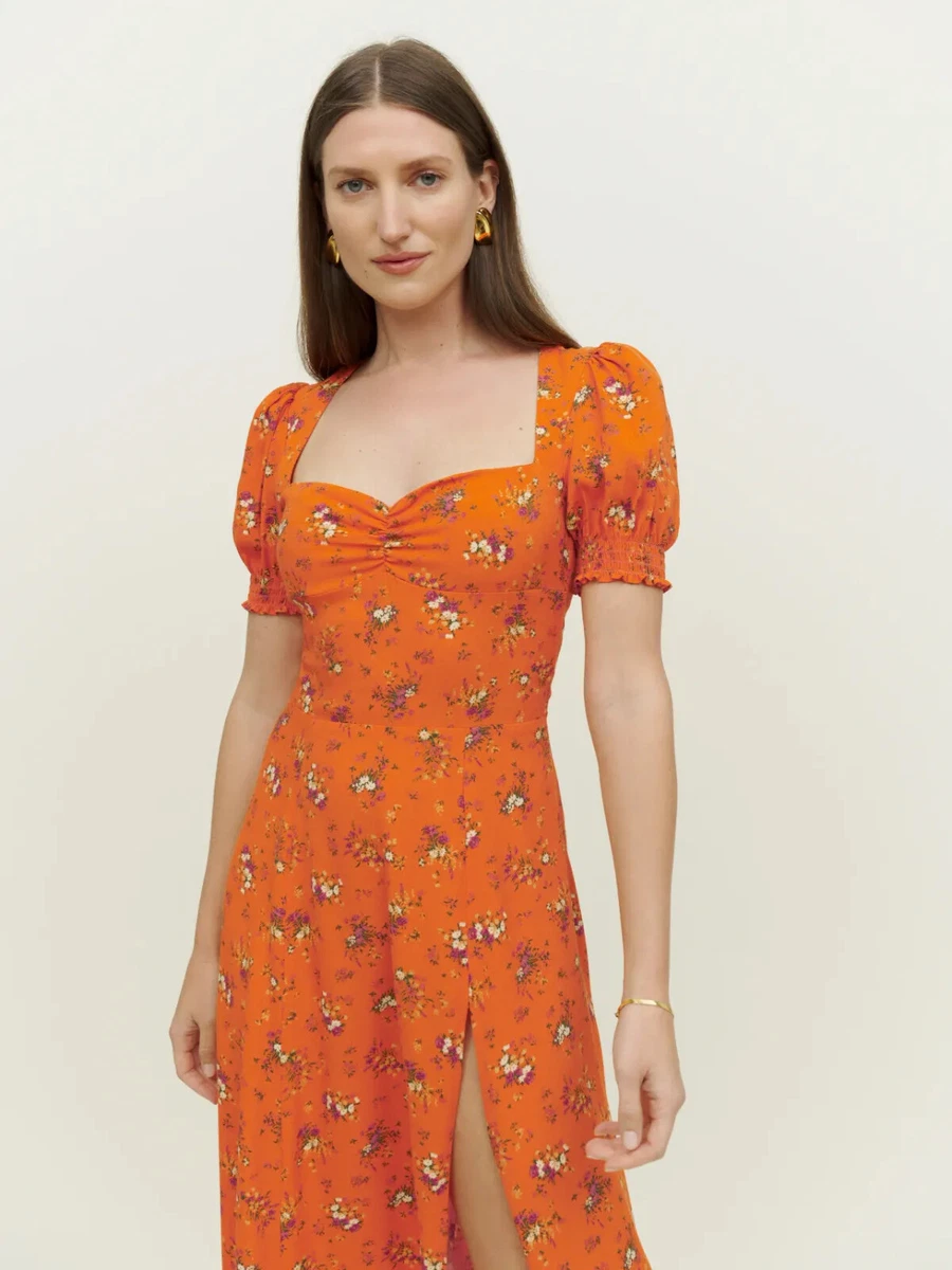 Reformation hotsell orange dress