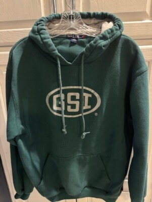 Sport Tek Hoodie Sz. Med. Dark Green Ultra Soft Fleece GSI Logo Free Shipping