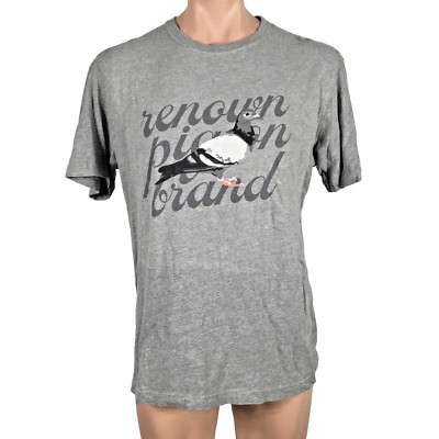 STAPLE World Renown Pigeon Brand Gray Streetwear Vintage y2k T-shirt Sz L