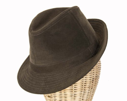 Brown corduroy mens fedora hat. RRP $84 