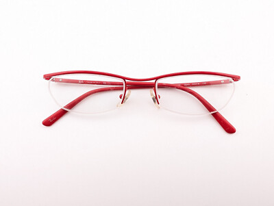 Ray Ban Eyeglasses, Frames Only, RB 6081 2545, 50-19-135, Red, Half Rim, Italy