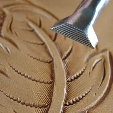 Leaf Liner Leather Stamp, Stainless Steel Leather Stamping Tool, Sheridan Style