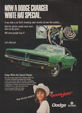 1969 Dodge Charger - White Hat Special - Pretty Cowgirl Resist? - Print Ad Photo