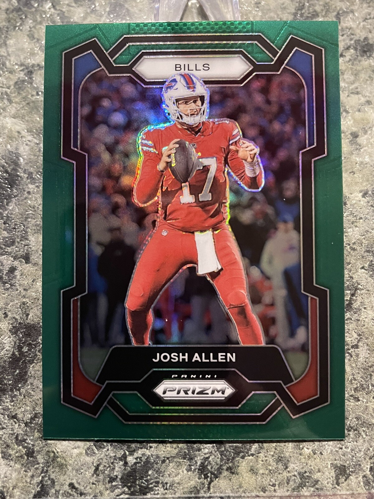 2023 Panini Prizm Football Josh Allen Green Prizm #32  Bills