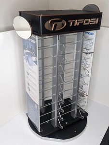 Tifosi Sunglasses Rotating Display w/Mirrors Holds 36 Pieces Counter Top Cycling