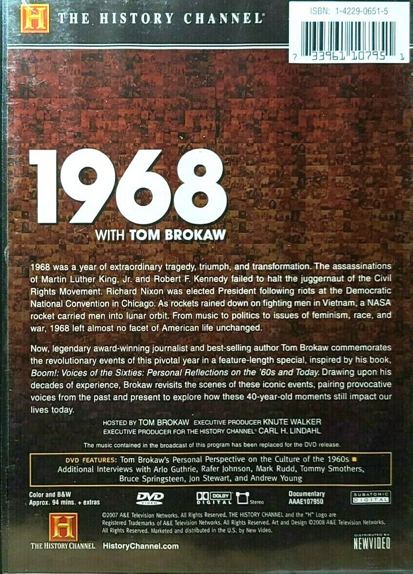 (未使用･未開封品)1968 With Tom Brokaw [DVD] Amazon.com: 1968 with Tom Brokaw (History Channel) : Tom Brokaw