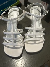 Payless Wedding.  Non Dyeable Heel Size  6 White Strappy