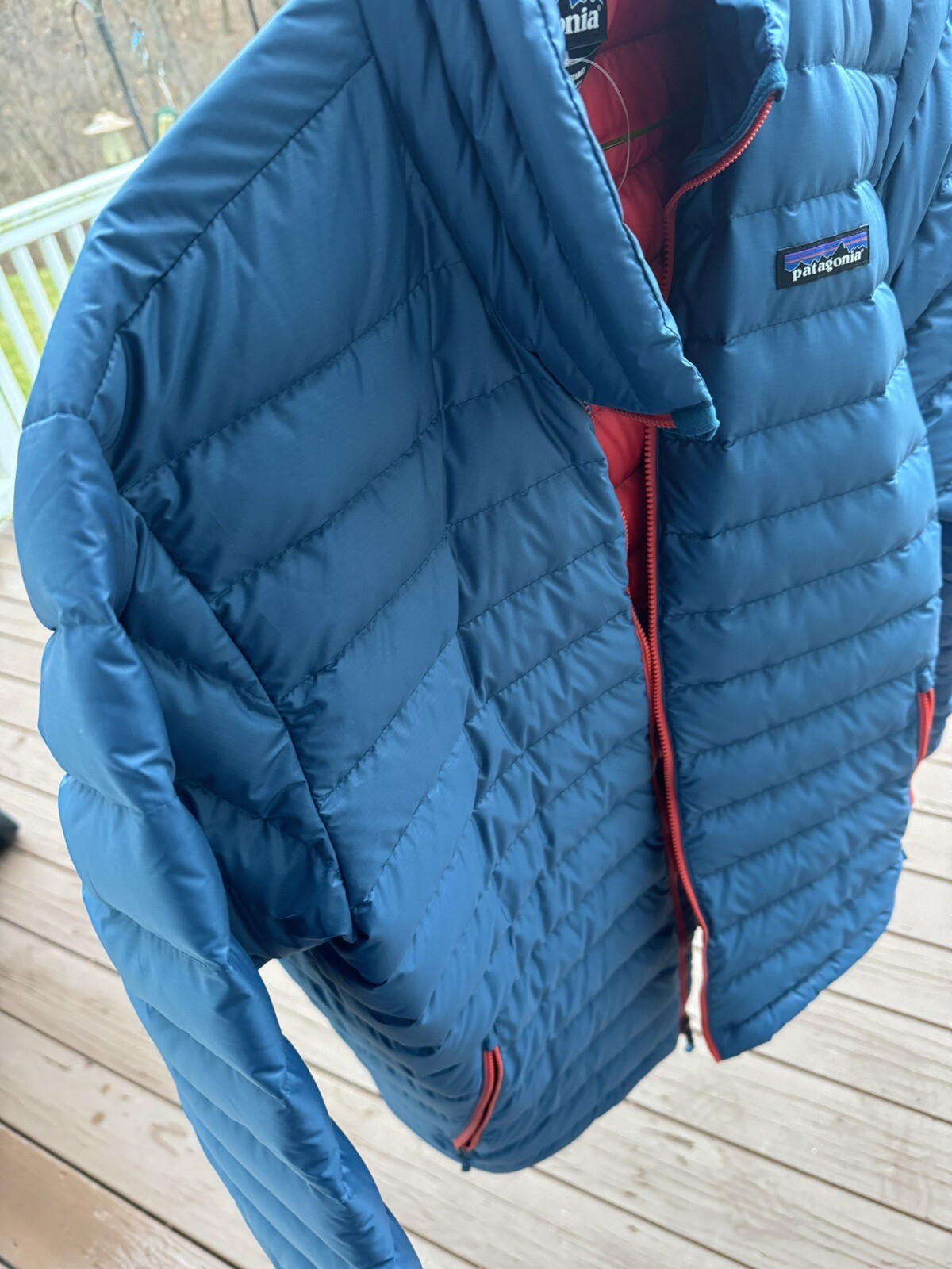 NEW WITH TAGS PATAGONIA Men Down Sweater Jacket L large Wavy BLUE eBay