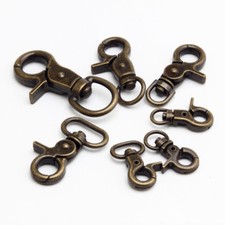Clasps Lobster Swivel Trigger Clips Snap Hook Bag Clasps antique brass 1-500pcs