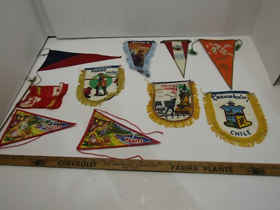 Country Flags Collection Raros 10 Vintage Assorted Country Flags PERU CHILI TAHITI | eBay