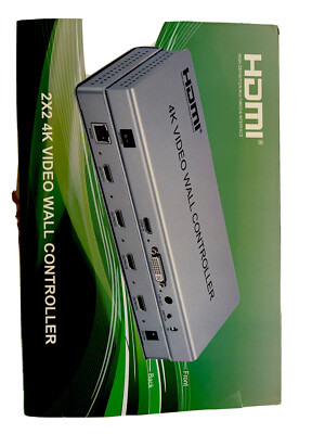 Video Wall Controller 2x2 TV Wall Processor max 4K30 HDMI Input for 4 TV Splice