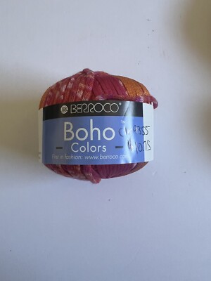 Yarn Ribbon Berroco Boho Māori Red, Color 9355 Crafting DIY New Old Stock