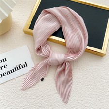 Women Square Silk Satin Scarf Elegant Vintage Head-Neck Wrap Shawl Stole Scarves