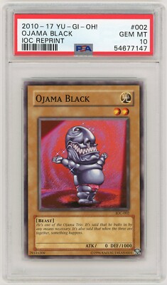 Ojama Black PSA10 / Ojama Green PSA10 / Ojama Yellow PSA9 Reprint