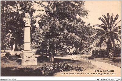 ABTP7-06-0647 - GRASSE - Le Jardin Public - Büste De Fragonard