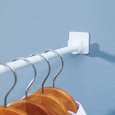 Adhesive Shower Curtain Rod Holder - 2 Pack Curtain Rod Bracket No Drilling, Mul