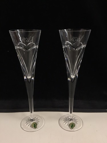 Waterford Crystal Waterford Wishes Love and Romance Flutes, Set of 2