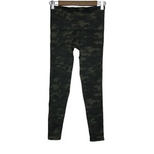 Spanx Green Camo Look At Me Now Seamless Leggings Size Medium Stretch