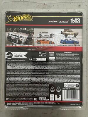 Hot Wheels Premium Nismo HML14 ミニカー Mattel Hot Wheels Premium 1:43rd Nissan Skyline Gt-r bnr34 V