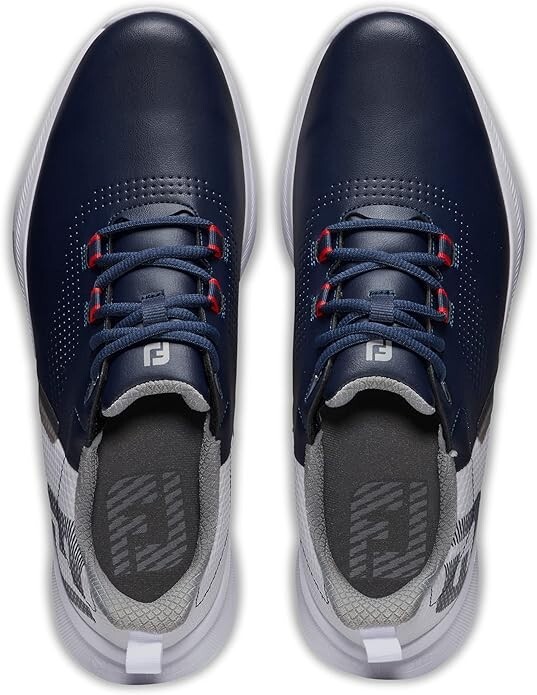 FootJoy FJ Fuel Mens Spikeless Golf Shoes 55442 Navy/White/Red 9.5 Medium #99999