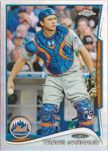 Travis D'Arnaud [Black Refractor] #124 card