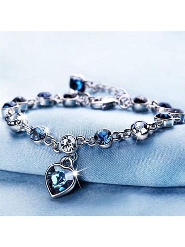 Collana Titanic Cristallo Cuore Dell'Oceano Blu Oceano Jack Rose Nave Film - Foto 32 di 38