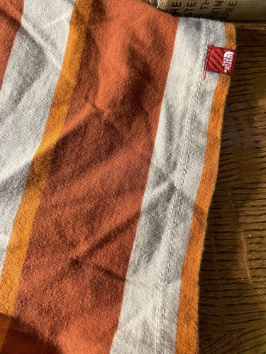 The North Face Polo Shirt Men Size Large Orange Stripe Collared - Picture 3 of 7