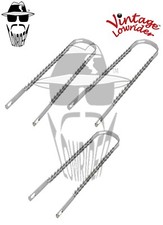 3 Vintage Lowrider 16" Double Square Twisted Fender Brace Chrome Bike Bicycle.