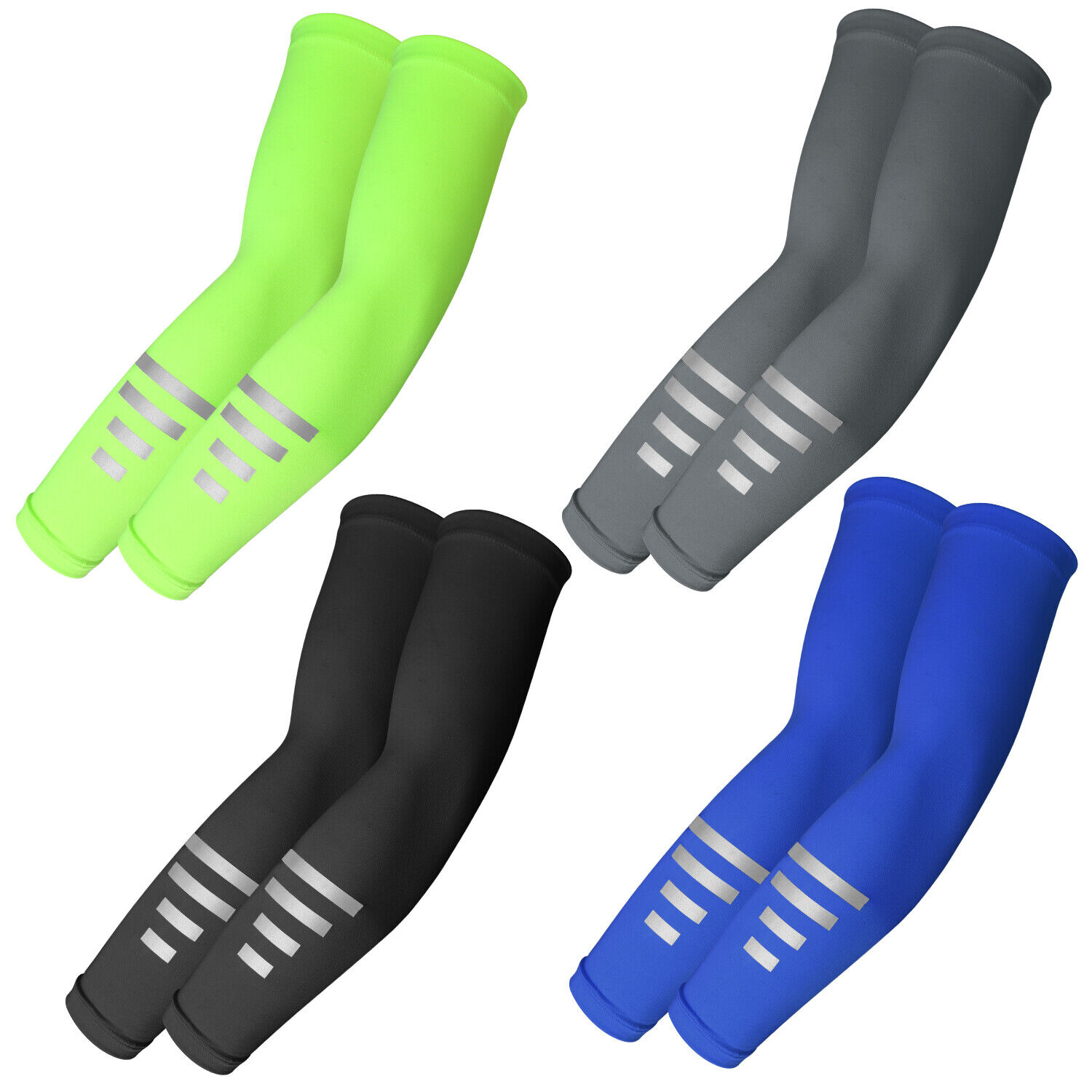 5 Pairs UV Sun Protection Arm Sleeves Cooling Compression Arm Sleeves Women Men
