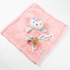New Chick Pea Security Blanket Pink Owl Bow Lovey Baby Minky Lovie Plush NWT
