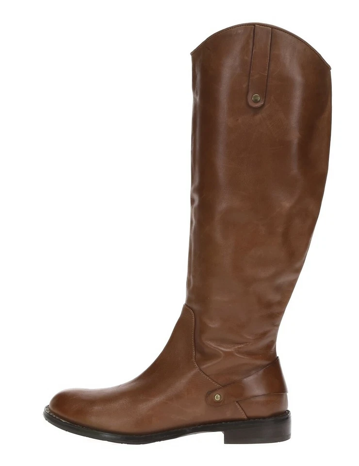 Botas hasta la rodilla halógenas de cuero marrón para mujer talla 5,5 M ¡Nuevas! 217966 Foto 2 de 4