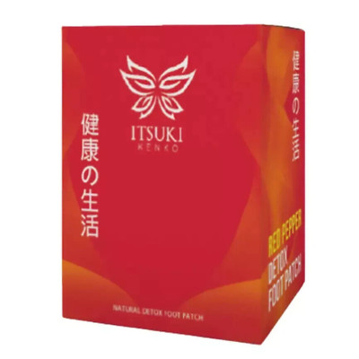 Itsuki Kenko Foot Pads 40's Natural Red Pepper & Herbal Blend Removal Toxin