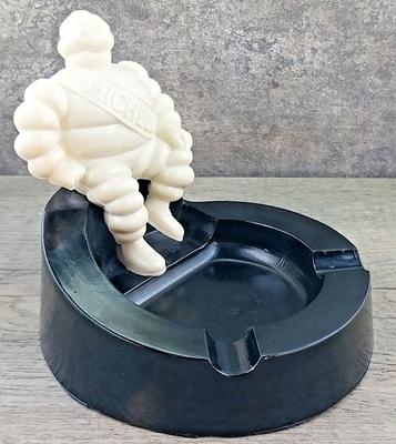 Vintage Michelin Man Bibendum Ashtray MADE IN U.S.A. Black 