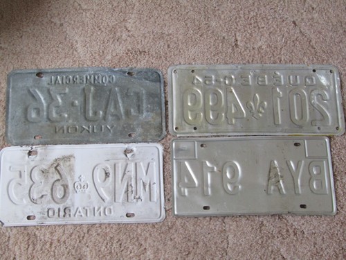 lot 4 expired Canada License Plates Quebec 54 Ontario Yukon Nova (3+ years old) - Picture 3 of 4