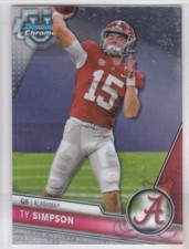 2023 Bowman University Chrome Football Ty Simpson #23 Alabama