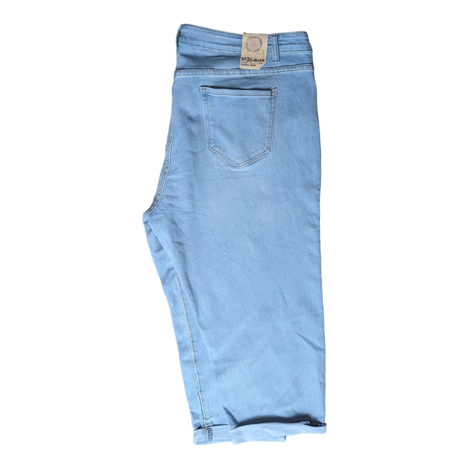 1826 Jeans Women's Plus Capri Light Blue Cuffed Capri Skinny Jeans Size 22