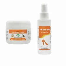 Bundle of Classic's Lime Sulfur Pet Skin Cream and Spray
