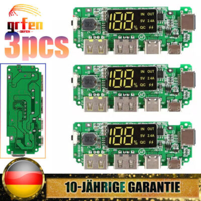 18650-Karte Dual USB 5V 2.4a Mobilmodul DIY Lade Platine Doppelt Modul Lithium