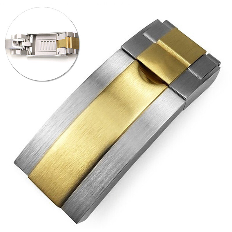 Two-Tone Steel Gold EasyLink Folding Clasp for Rolex Submariner