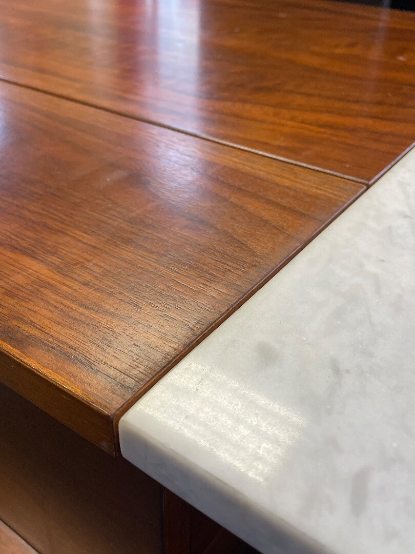 West Elm Midcentury lift top marble coffee table CS L49 eBay